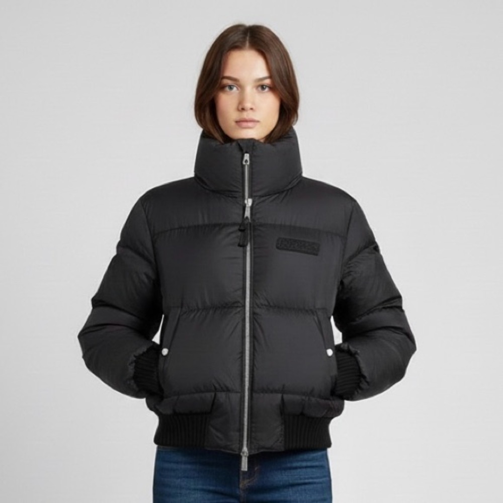 Dsquared Black Short Down Parka - S/M, hooded! 🇨🇦